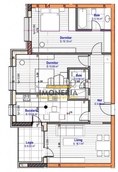 Empire Residence Tornadei 2 - Comision 0% - 3 camere 91 mp - metrou 1 Decembrie